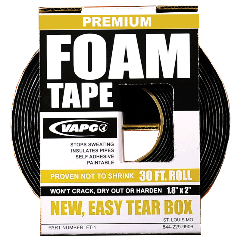 2 in. x 30 ft. R-1 Foam Insulation Tape