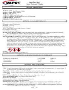 Spray Degreaser Cylinder SDS